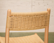 Load image into Gallery viewer, Blonde Woven and Wood Dining Chair