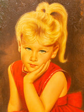 Load image into Gallery viewer, Little Girl in Red Dress Oil Painting