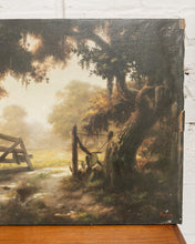 Load image into Gallery viewer, LANDSCAPE RECREATION OIL ON CANVAS painting BY MARIE MCBRIDE AFTER WINDBERG unframed