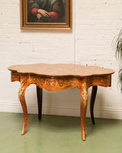 Load image into Gallery viewer, 1900s French Louis XV Boulle' Style Inlaid Wood Table With Gilt Ormolu Mount