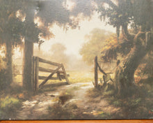 Load image into Gallery viewer, LANDSCAPE RECREATION OIL ON CANVAS painting BY MARIE MCBRIDE AFTER WINDBERG unframed