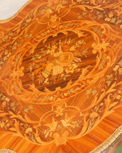 Load image into Gallery viewer, 1900s French Louis XV Boulle' Style Inlaid Wood Table With Gilt Ormolu Mount