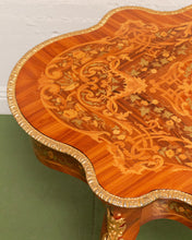 Load image into Gallery viewer, 1900s French Louis XV Boulle' Style Inlaid Wood Table With Gilt Ormolu Mount