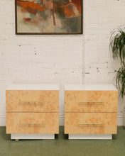 Load image into Gallery viewer, Faux Burl 2 Drawer Nightstand