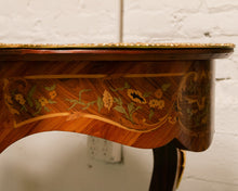 Load image into Gallery viewer, 1900s French Louis XV Boulle' Style Inlaid Wood Table With Gilt Ormolu Mount
