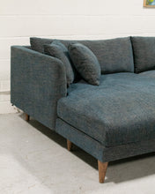 Load image into Gallery viewer, Elisa Blue Sectional Sofa with Chaise left facing