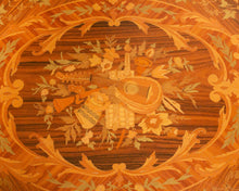Load image into Gallery viewer, 1900s French Louis XV Boulle' Style Inlaid Wood Table With Gilt Ormolu Mount