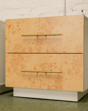Load image into Gallery viewer, Faux Burl 2 Drawer Nightstand