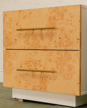 Load image into Gallery viewer, Faux Burl 2 Drawer Nightstand