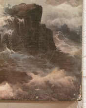 Load image into Gallery viewer, Boat and Gulls on Ocean Waves Print