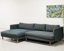 Load image into Gallery viewer, Elisa Blue Sectional Sofa with Chaise left facing