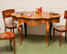 Load image into Gallery viewer, 1900s French Louis XV Boulle' Style Inlaid Wood Table With Gilt Ormolu Mount