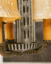 Load image into Gallery viewer, Riddle Art Deco 5 Candle Chandelier