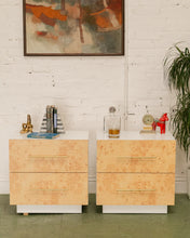 Load image into Gallery viewer, Faux Burl 2 Drawer Nightstand