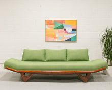 Load image into Gallery viewer, Adrian Pearsall Style Gondola Armless Sofa in Green