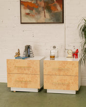Load image into Gallery viewer, Faux Burl 2 Drawer Nightstand