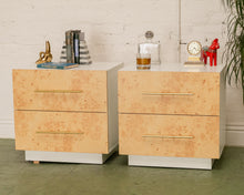 Load image into Gallery viewer, Faux Burl 2 Drawer Nightstand
