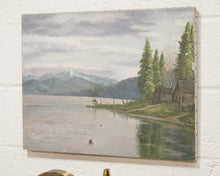 Load image into Gallery viewer, Docked Boat on Lake Painting