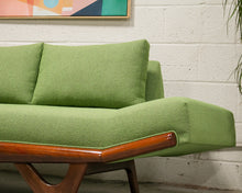 Load image into Gallery viewer, Adrian Pearsall Style Gondola Armless Sofa in Green