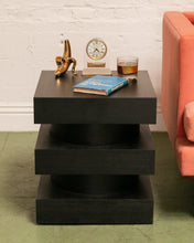 Load image into Gallery viewer, Black Stacked Square Side Table