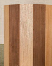 Load image into Gallery viewer, Round Two Toned Wood Side Table