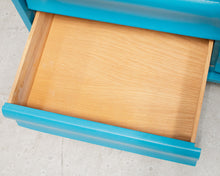 Load image into Gallery viewer, Vintage Peacock Blue 9 Drawer Dresser

