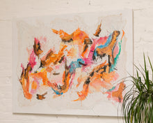 Load image into Gallery viewer, Pink Turquoise Browns Abstract Contemporary