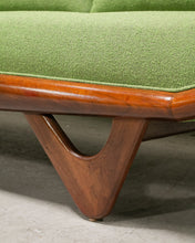 Load image into Gallery viewer, Adrian Pearsall Style Gondola Armless Sofa in Green