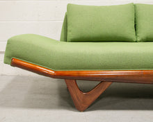 Load image into Gallery viewer, Adrian Pearsall Style Gondola Armless Sofa in Green