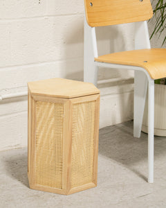Hexagon Small Rattan Table with Removable Top