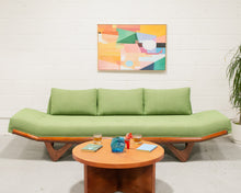 Load image into Gallery viewer, Adrian Pearsall Style Gondola Armless Sofa in Green