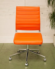 Load image into Gallery viewer, Orange Ribbed Office Chair