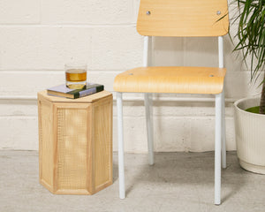 Hexagon Small Rattan Table with Removable Top