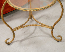 Load image into Gallery viewer, Gold Turned Metal Side Table

