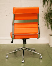Load image into Gallery viewer, Orange Ribbed Office Chair