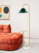 Load image into Gallery viewer, Green Pleated Villa Floor Lamp