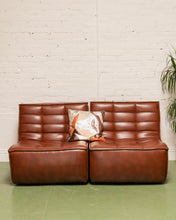 Load image into Gallery viewer, 2 Piece Juno in Recycled Leather Loveseat