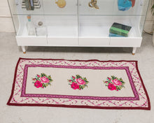 Load image into Gallery viewer, Roses Runner Rug Needlepoint