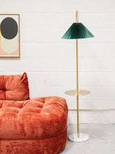 Load image into Gallery viewer, Green Pleated Villa Floor Lamp