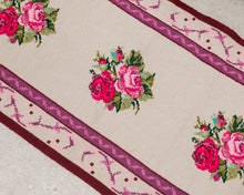 Load image into Gallery viewer, Roses Runner Rug Needlepoint