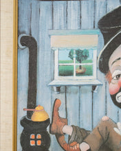Load image into Gallery viewer, Red Skelton Freddie In The Tub Canvas Transfer From Original Oil Print Framed