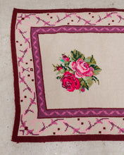 Load image into Gallery viewer, Roses Runner Rug Needlepoint