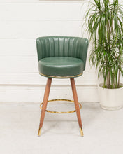 Load image into Gallery viewer, Old Saloon Style Green Bar Stool