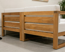 Load image into Gallery viewer, Mareena Outdoor Teak Sectional Sofa with Coffee Table