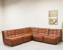 Load image into Gallery viewer, Recycled Leather 5 Piece Juno Sofa