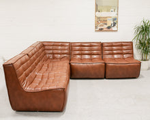 Load image into Gallery viewer, Recycled Leather 5 Piece Juno Sofa