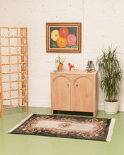 Load image into Gallery viewer, Black Boroque Floral Rug