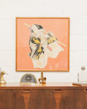 Load image into Gallery viewer, Painting of a Samurai warrior Japanese Woodblock Print on Fabric