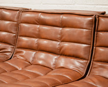 Load image into Gallery viewer, Recycled Leather 4 Piece and Ottoman Juno Sofa