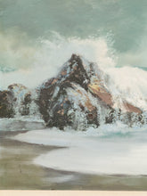 Load image into Gallery viewer, Vintage Oil Painting Seascape Crashing Water